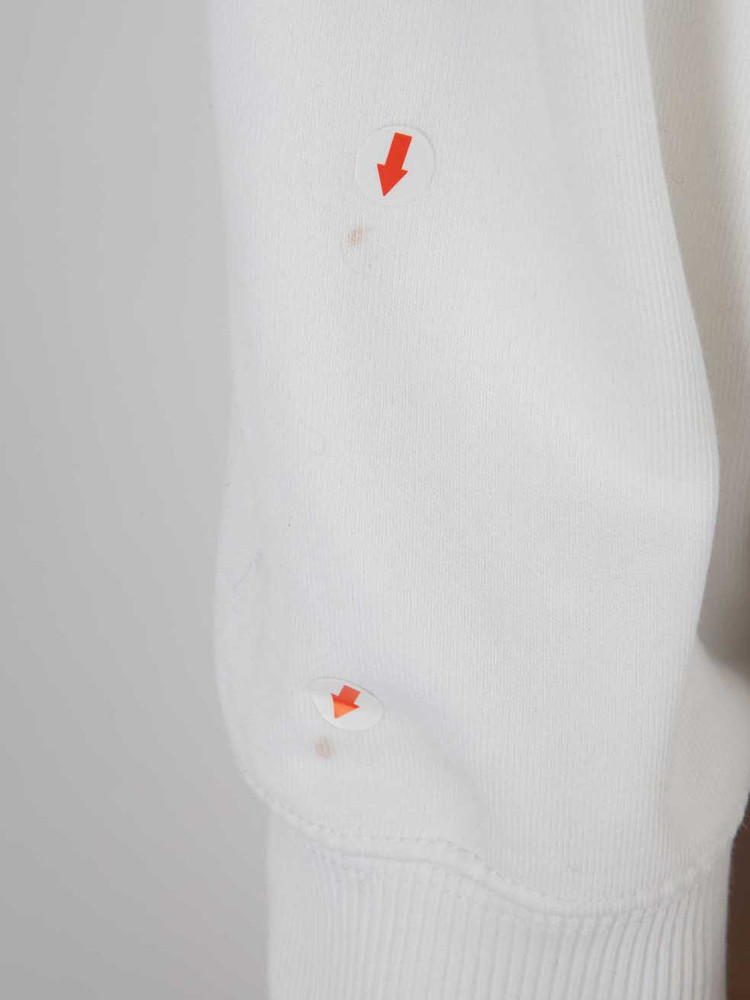 Helmut Lang White Logo Printed Hoodie
