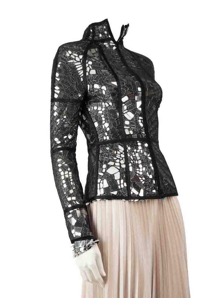 Tom Ford Mirror Embellished High-Neck Top