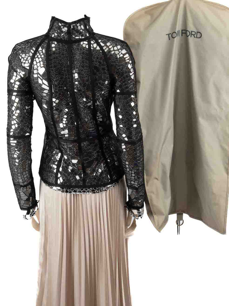 Tom Ford Mirror Embellished High-Neck Top