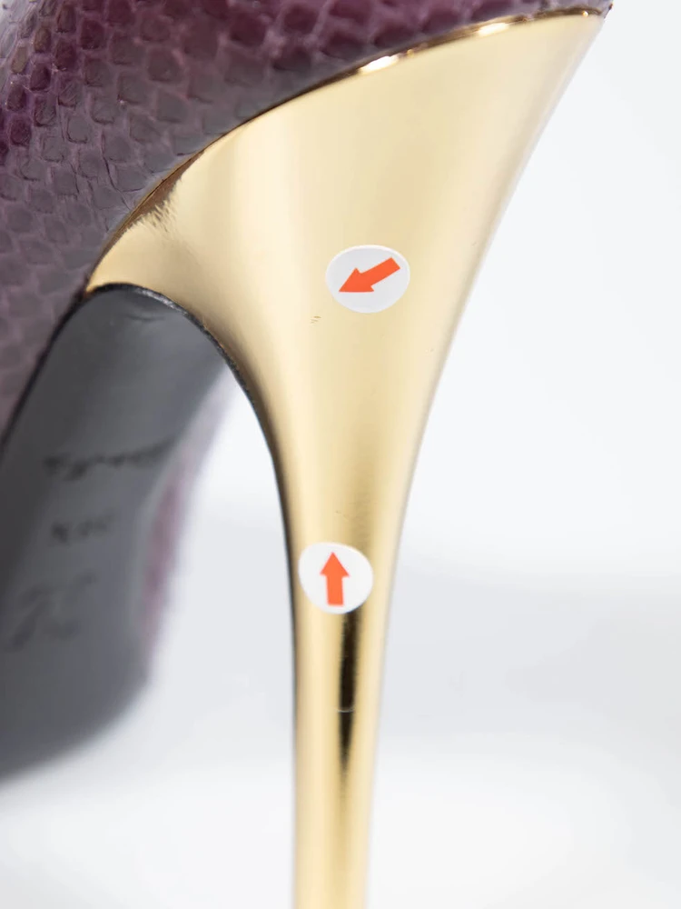 Louis Vuitton Purple Snakeskin Oh Really! Heels