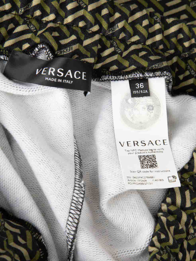 Versace Khaki Graffiti Medusa Logo Tracksuit Set