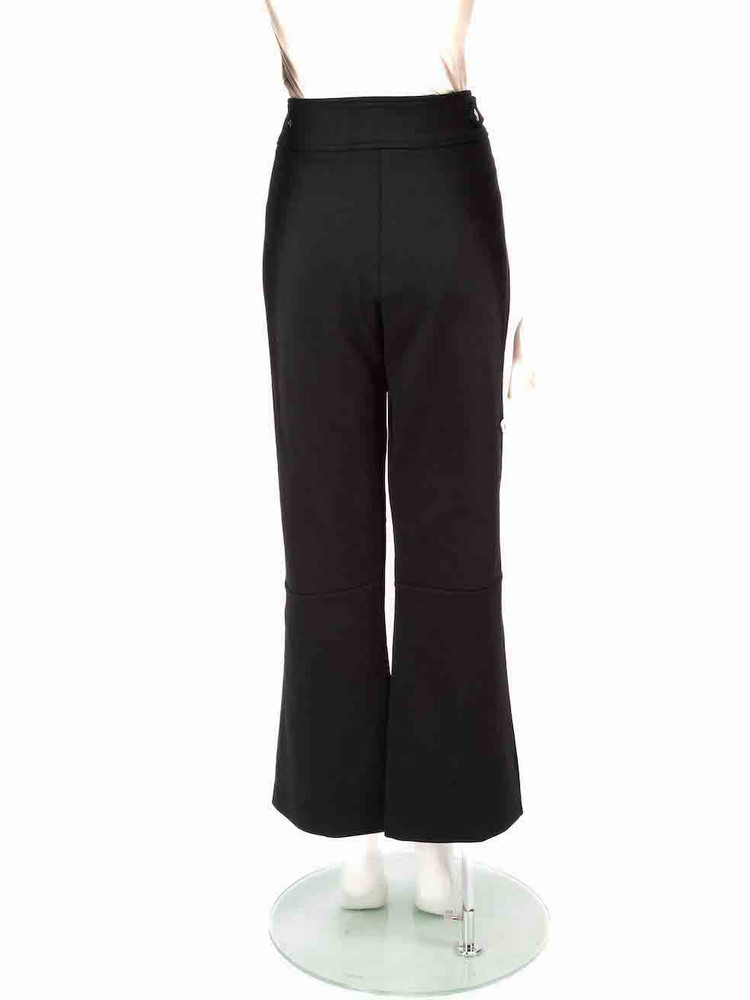 Max Mara Black Zip Detail Straight Leg Trousers