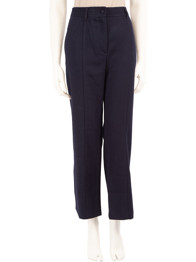ME+EM Navy Tailored Mid Rise Trousers
