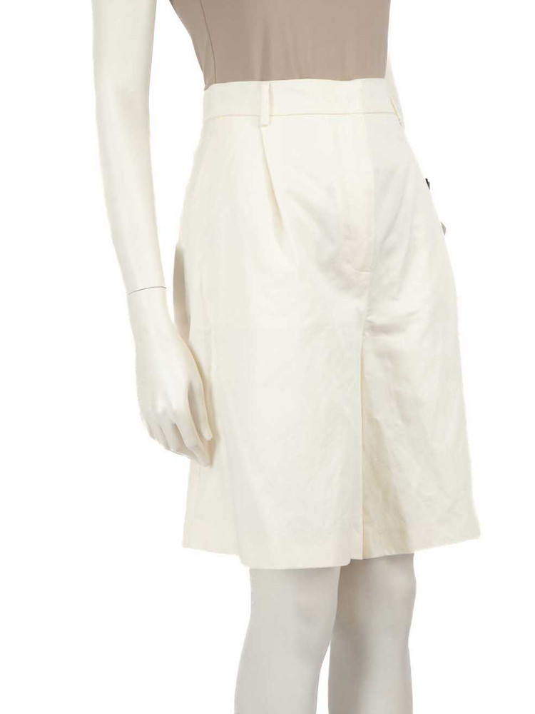 Max Mara Weekend Max Mara Ecru High-Waisted Shorts