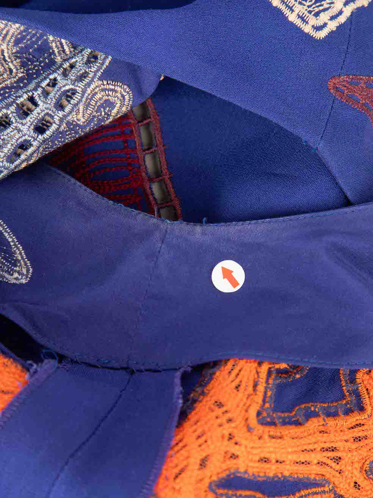 Emilio Pucci Blue Seashell Embroidered Dress