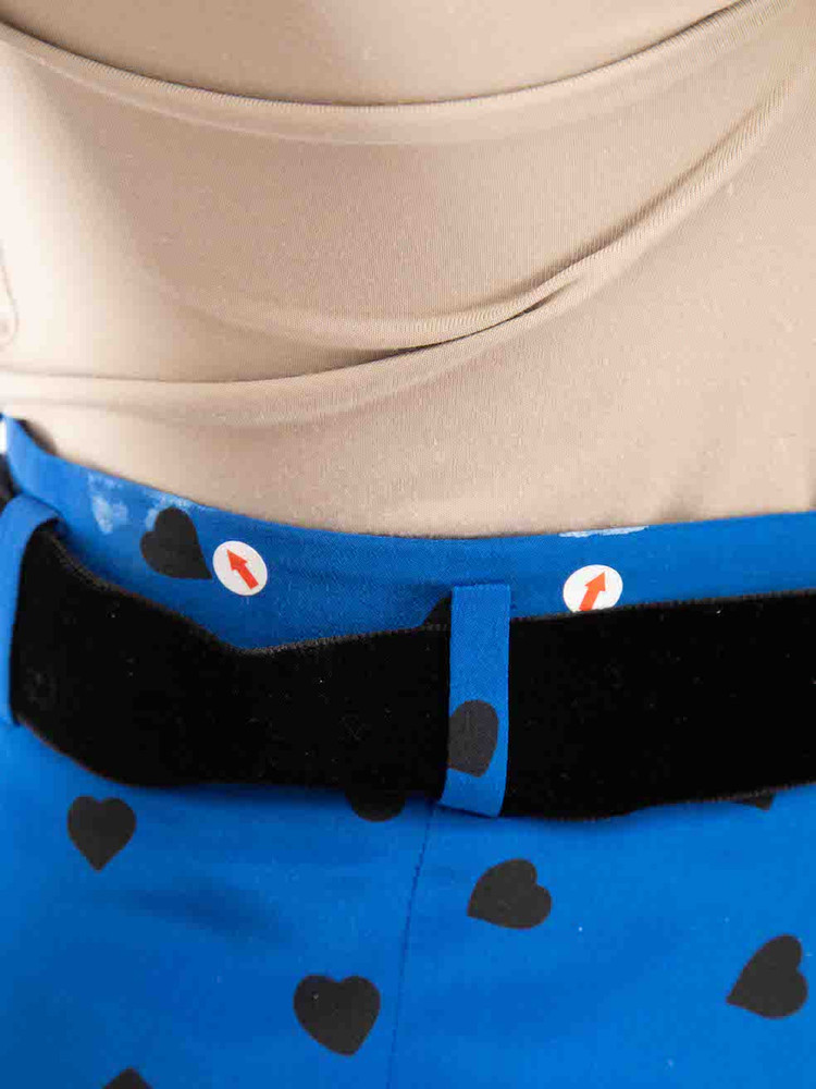 Valentino Garavani Blue Silk Heart Print Shorts