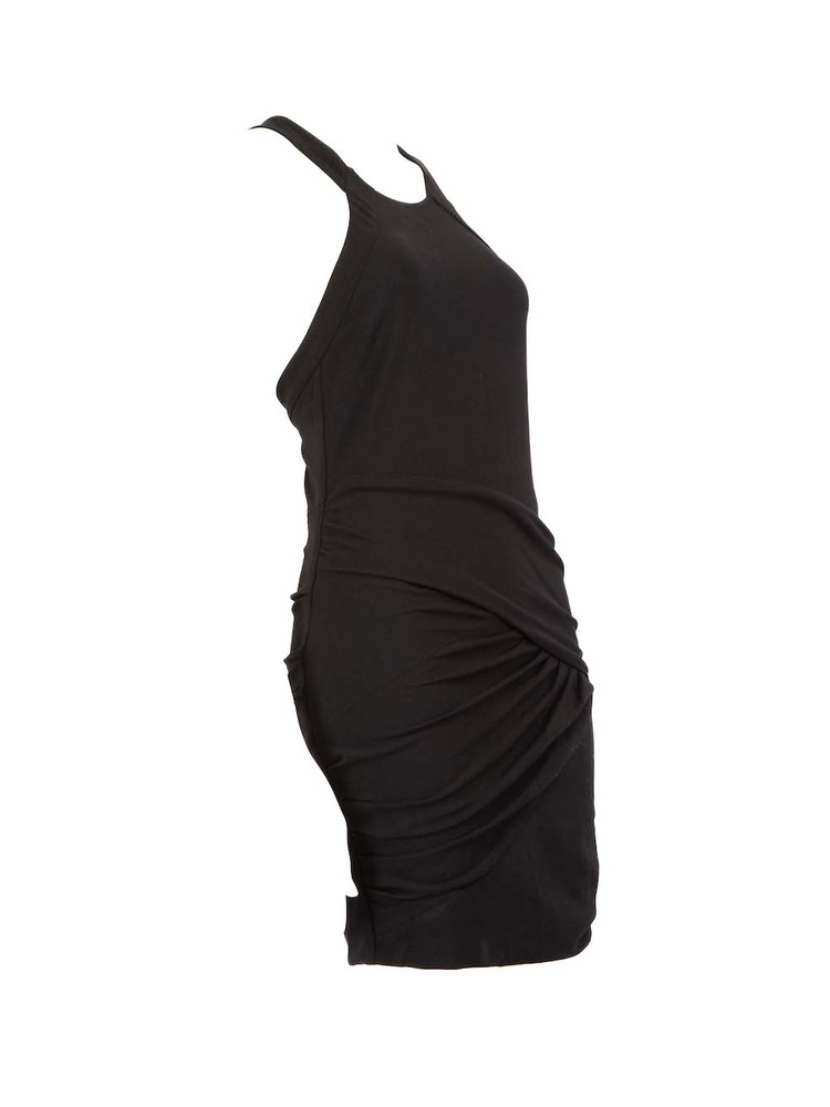 Iro Black Sleeveless Draped Mini Dress