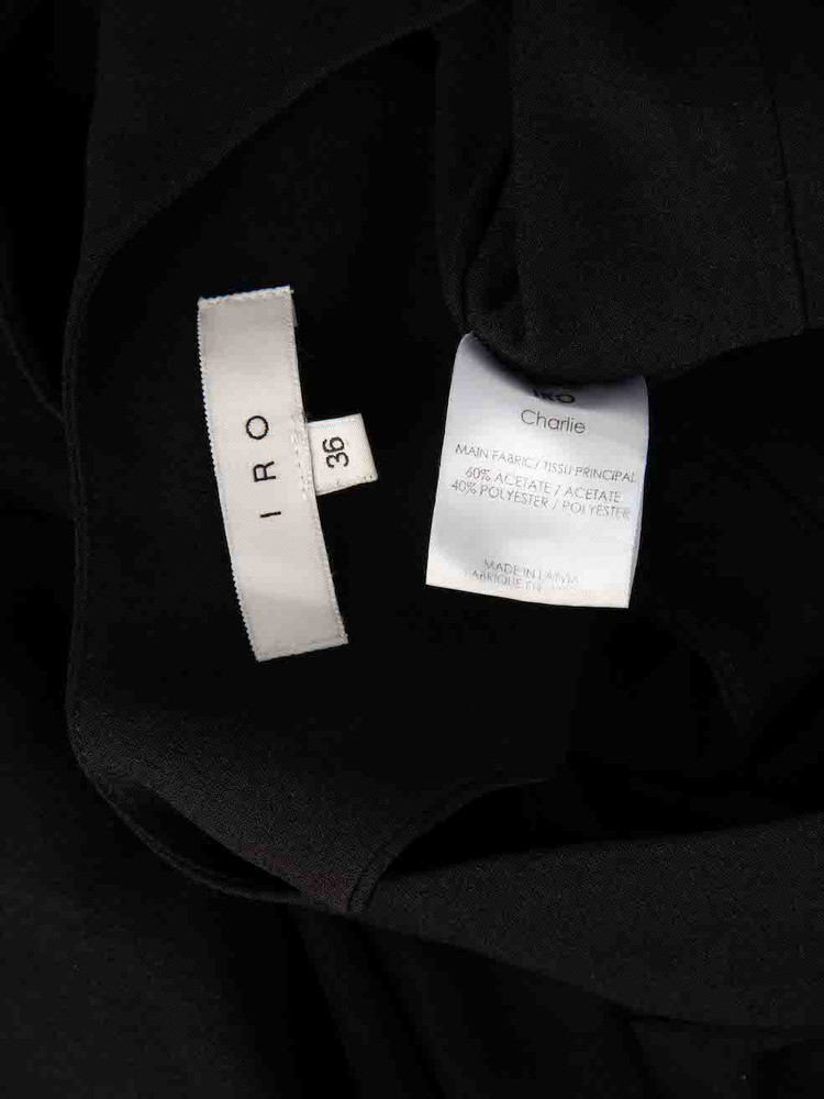 Iro Black Sleeveless Draped Mini Dress