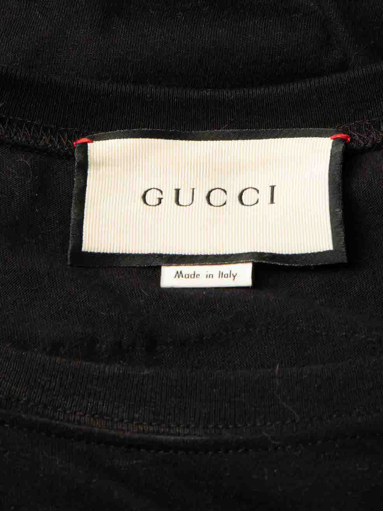 Gucci Black Sequin Tiger Logo T-Shirt