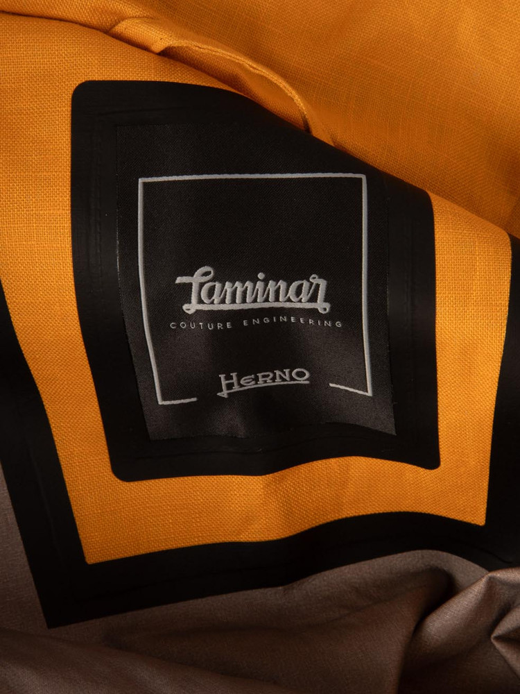 Herno Yellow High Neck Zipper Jacket