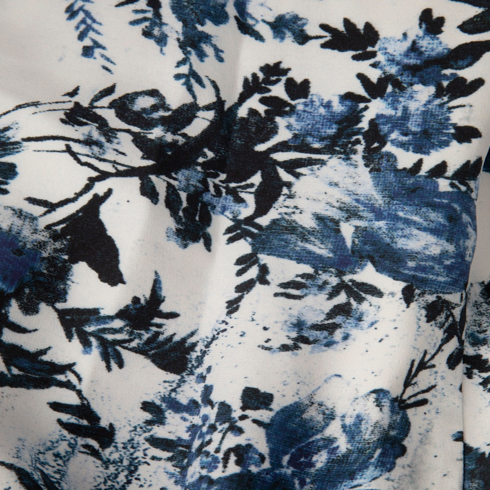 Erdem Floral Print Silk Knee Length Dress