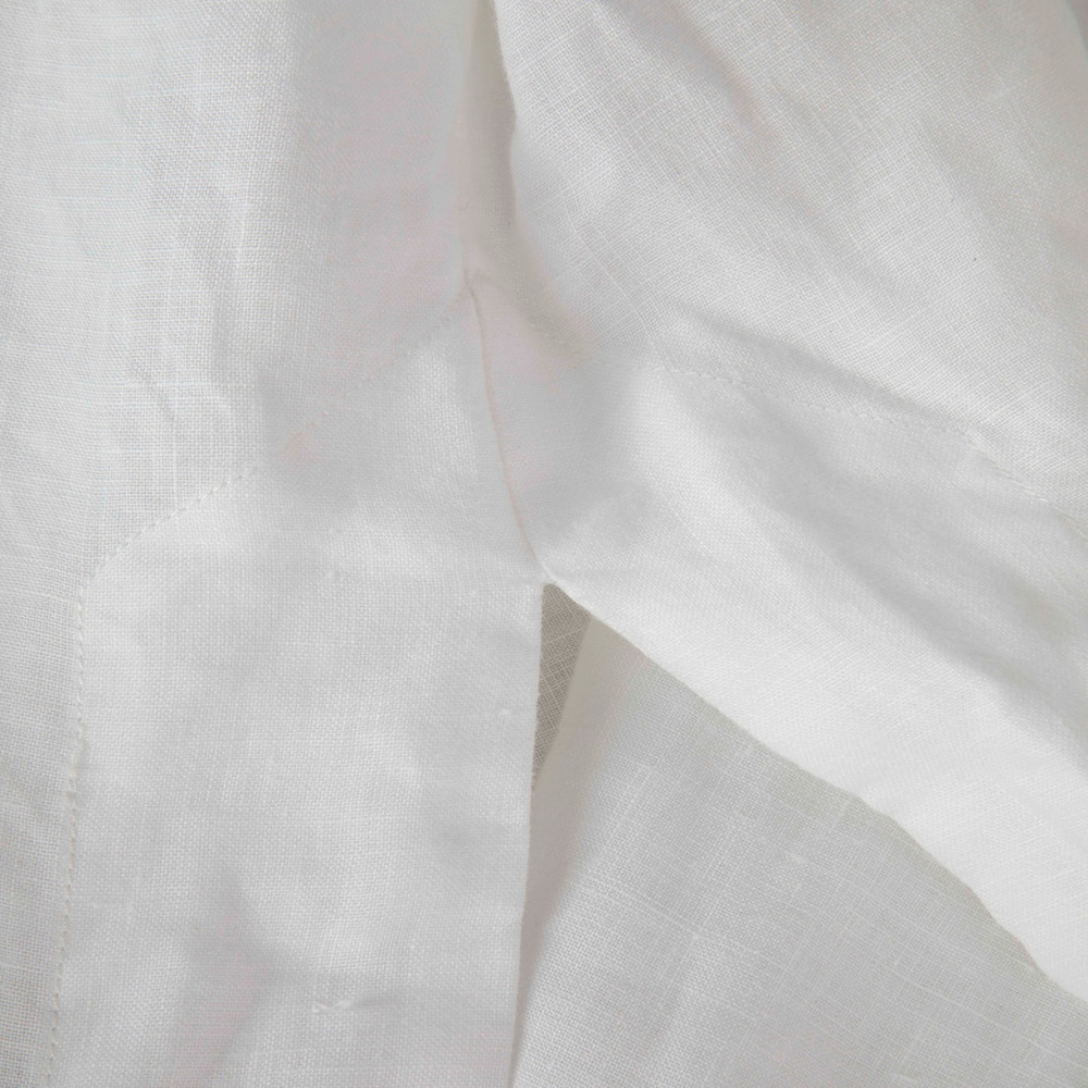 Three Graces London White Ruffle Trim Midi Dress
