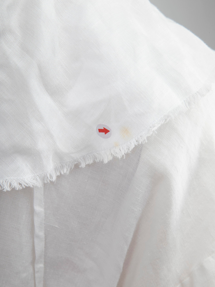 Three Graces London White Ruffle Trim Midi Dress