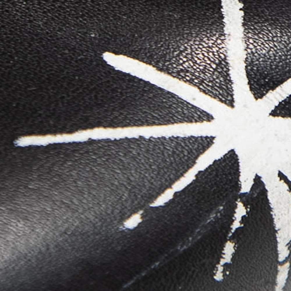 Marsell Black Leather Graffiti Printed Shoes