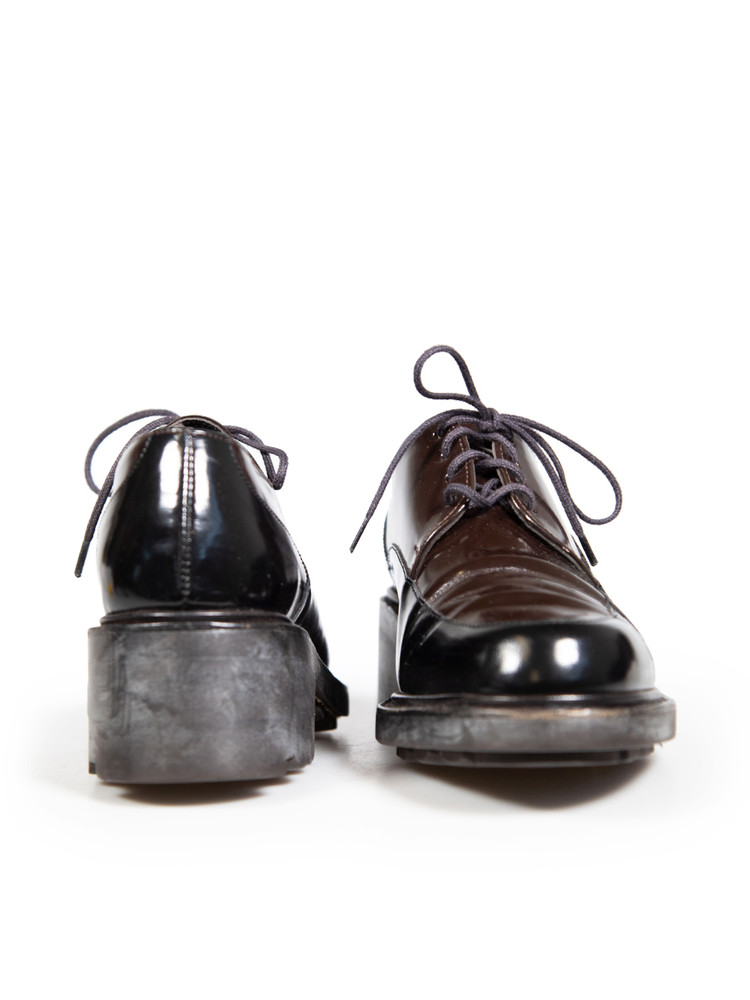 Clergerie Brown & Black Leather Oxfords