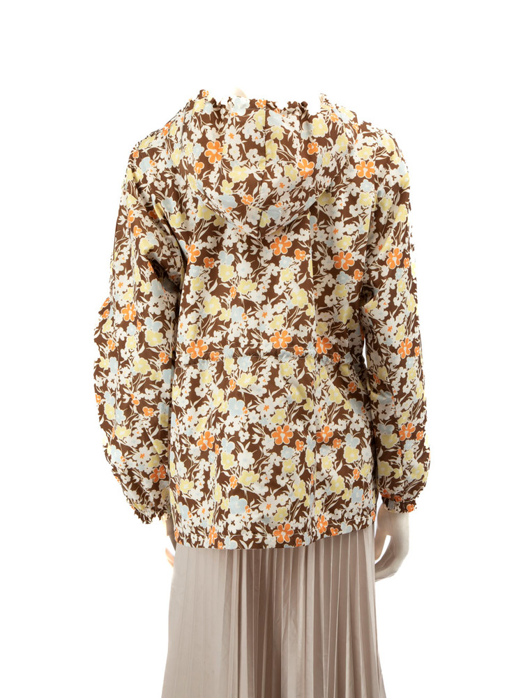 Tory Burch Floral Hooded Raincoat