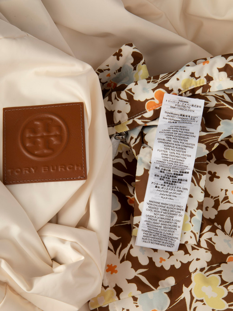 Tory Burch Floral Hooded Raincoat