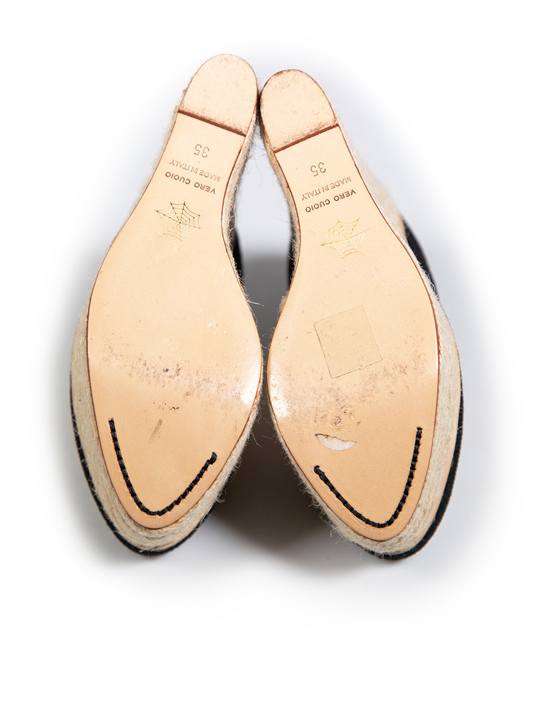 Charlotte Olympia Black Espadrille Wedges