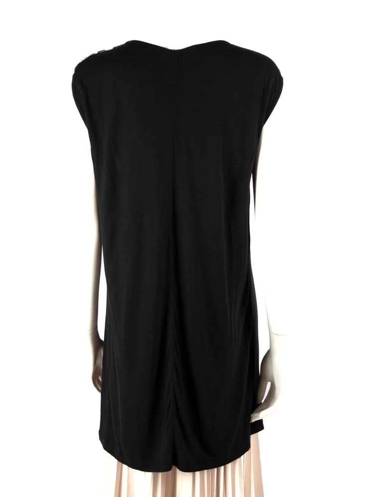 Givenchy Black Crystal Embellished Long Top