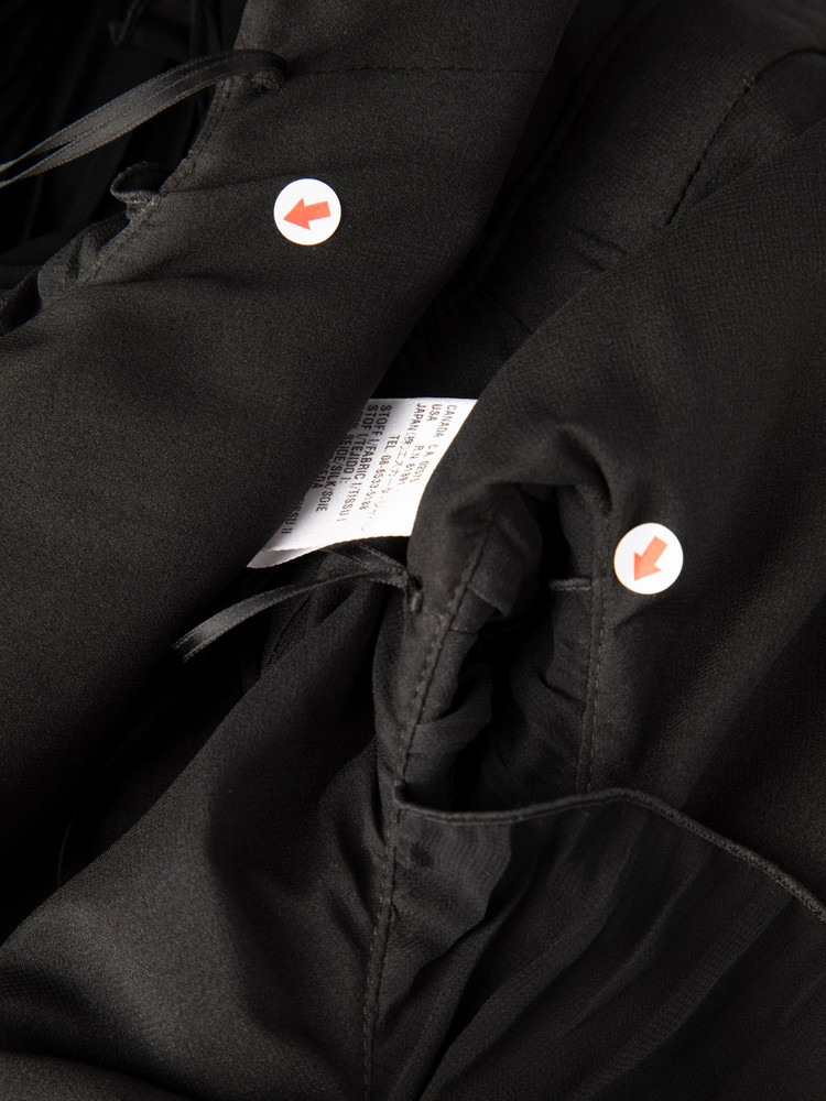 Escada Black Silk Pleated Detail Dress