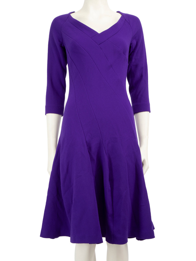 Roland Mouret Purple Wool Knee Length Dress