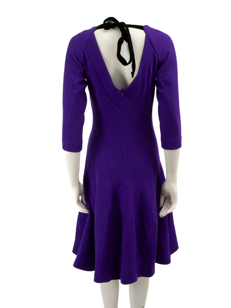 Roland Mouret Purple Wool Knee Length Dress