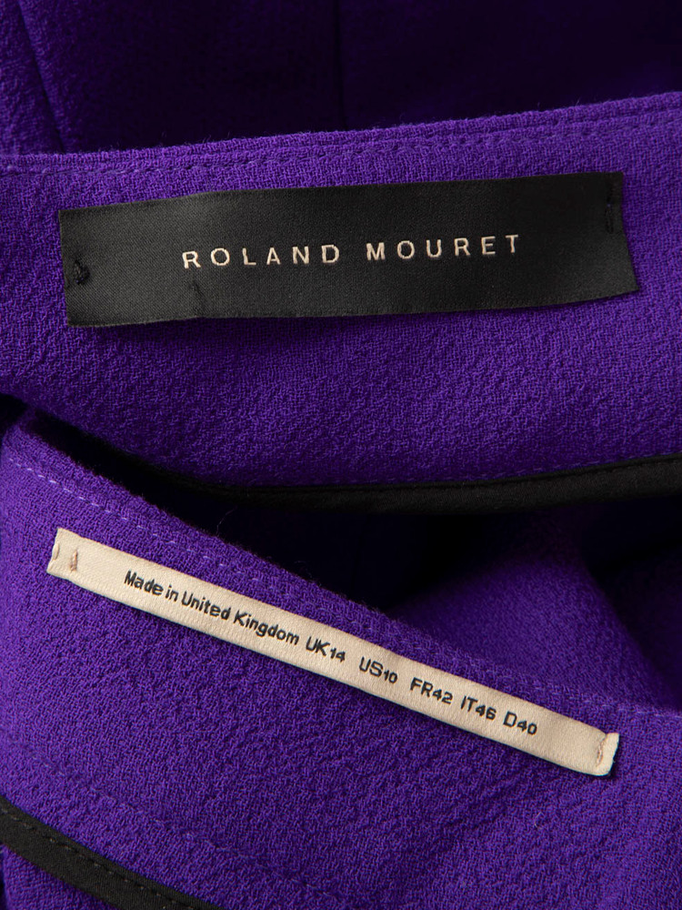 Roland Mouret Purple Wool Knee Length Dress