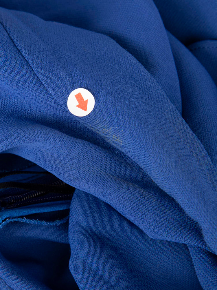 Emilio Pucci Blue Ruffle Neck Tie Dress