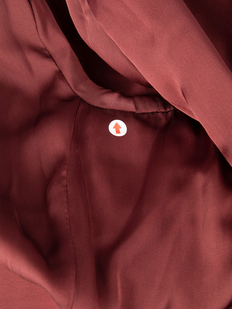 Valentino Garavani Burgundy Wool Ruffle Trim Jacket