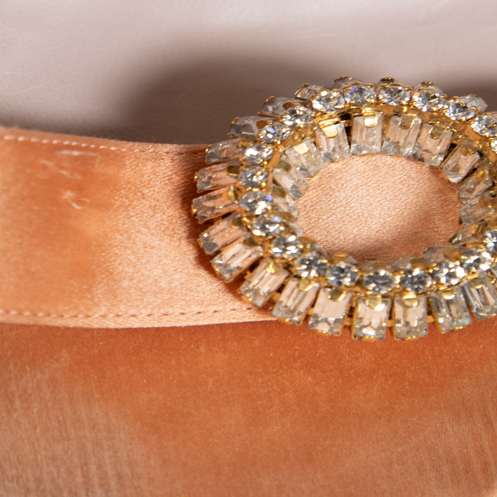 Gedebe Orange Swarovski Crystals Sandals