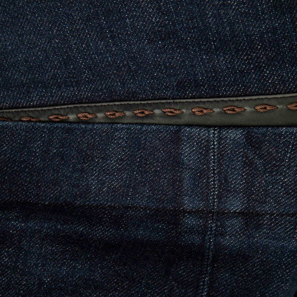 Fendi Blue Denim Double Waistband Jeans