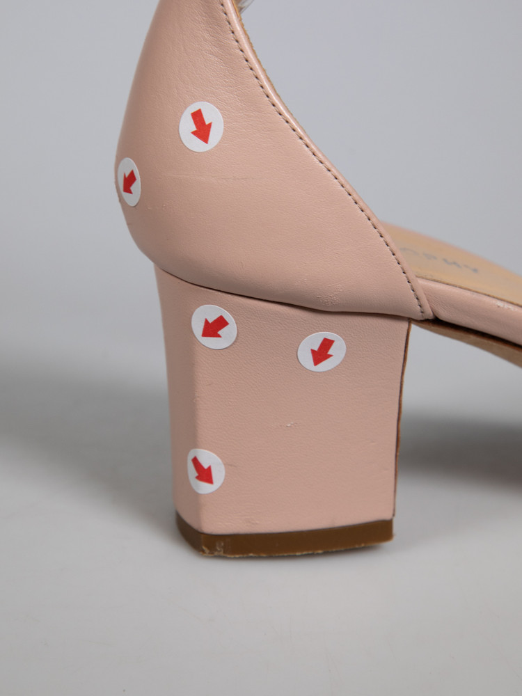 Philosophy Pink Leather Heeled Sandals