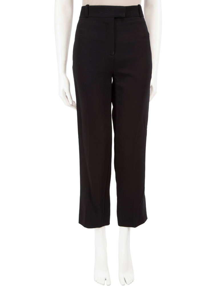 Balenciaga Black Straight Leg Cropped Trousers