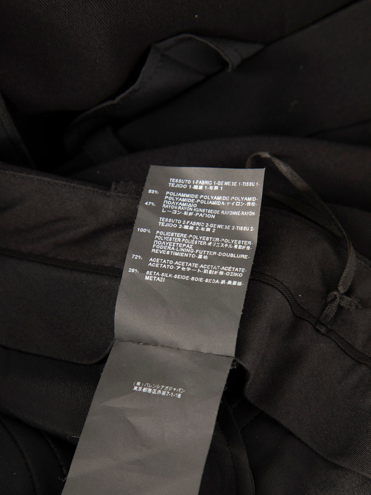 Balenciaga Black Straight Leg Cropped Trousers