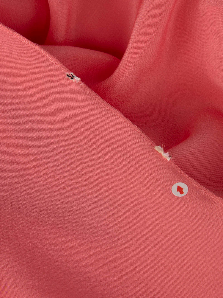 Lanvin Pink Silk Ruffle Sleeve Top