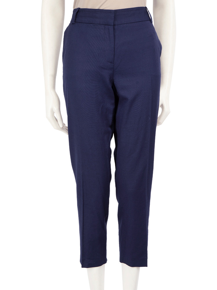 Diane Von Furstenberg Navy Cropped Trousers