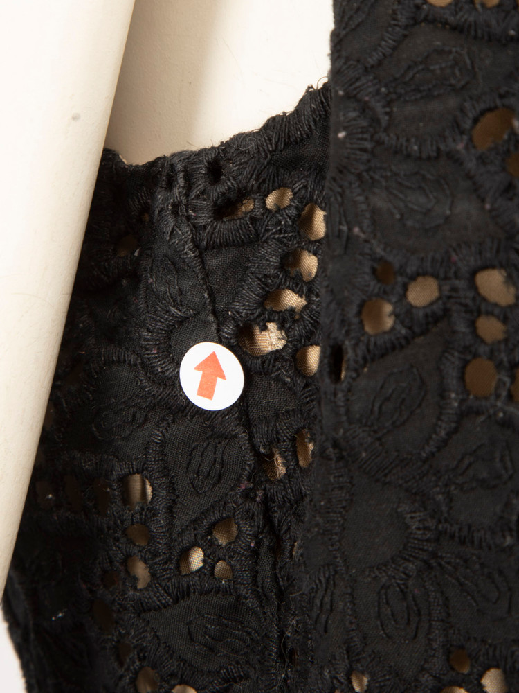 Max Mara Black Floral Lace Sleeveless Dress