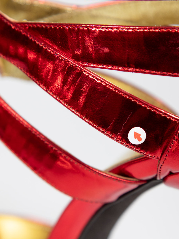 Tom Ford Red Metallic Patent Leather Heels