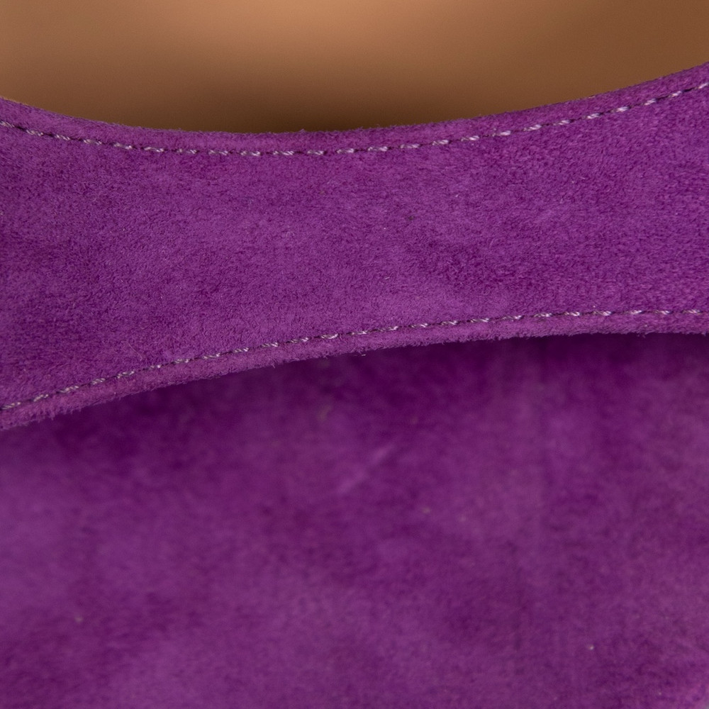 Aquazzura Purple Suede Strappy High Block Sandals