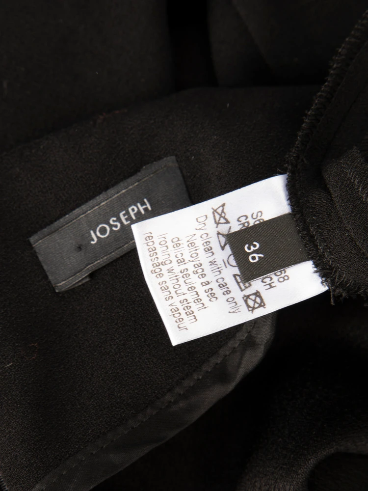 Joseph Black V-Neck Asymmetric Hem Dress