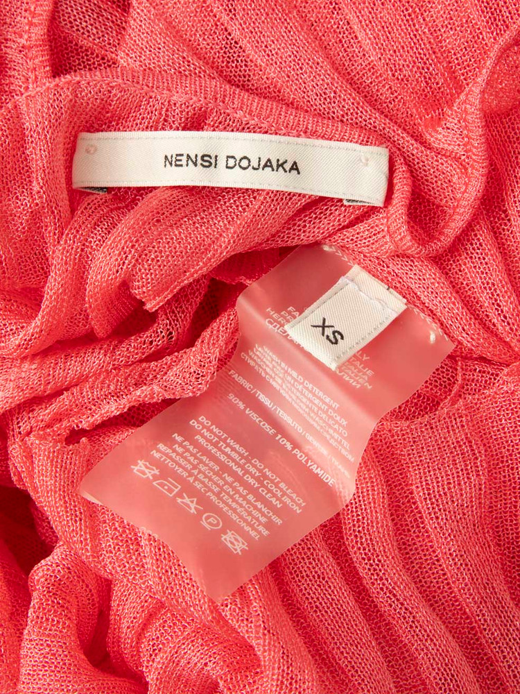 Nensi Dojaka Pink Knitted Halter Neck Dress