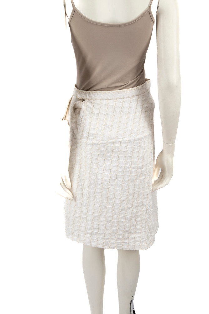 Marni White Abstract Pattern Knee Length Skirt