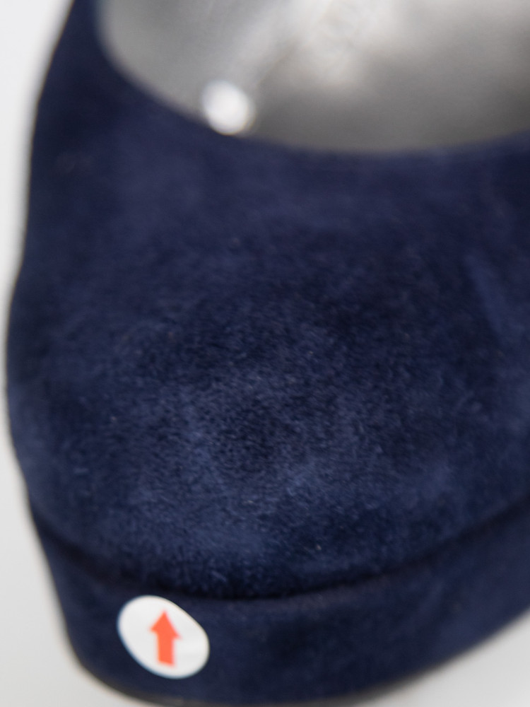 Stuart Weitzman Navy Suede Platform Pumps