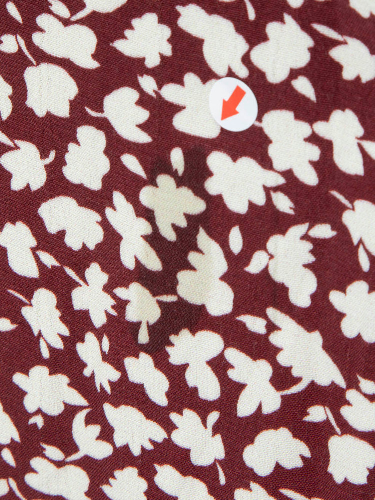 Rixo Brown & White Floral Midi Dress