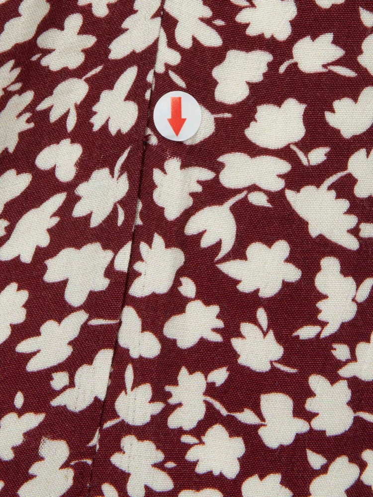 Rixo Brown & White Floral Midi Dress