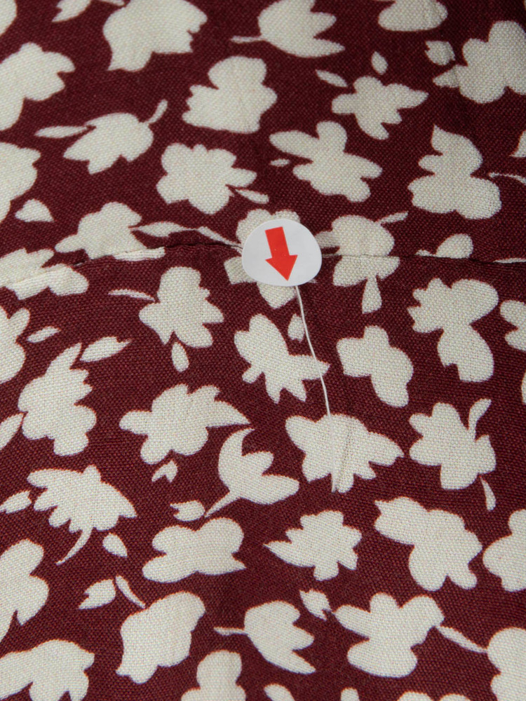 Rixo Brown & White Floral Midi Dress