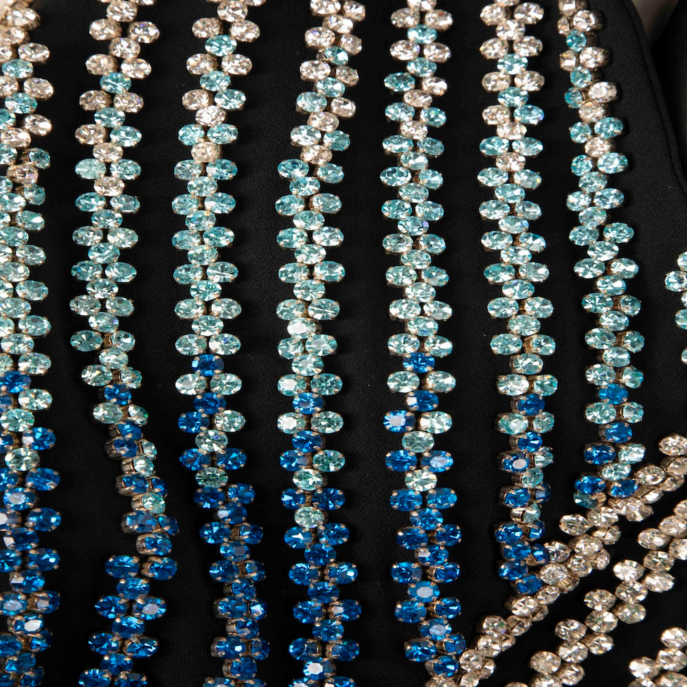 David Koma Crystal Embellished Crop Top