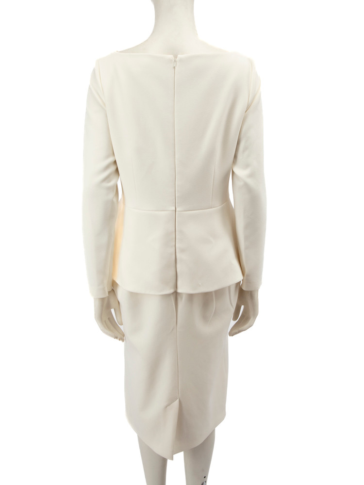 Safiyaa White Embroidered Detail Midi Dress