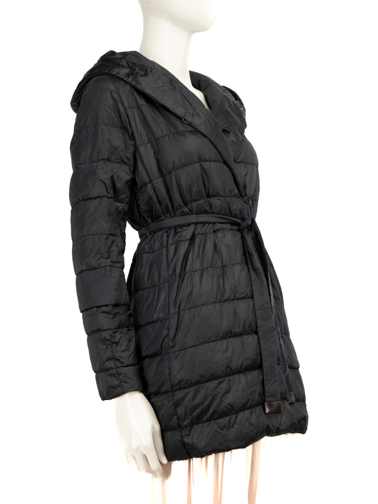 Max Mara Black Collapsible Puffer Coat