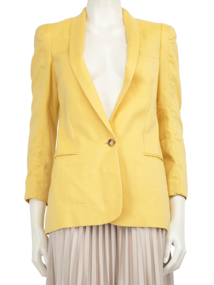 Stella McCartney Mustard Yellow Wool Suit Blazer